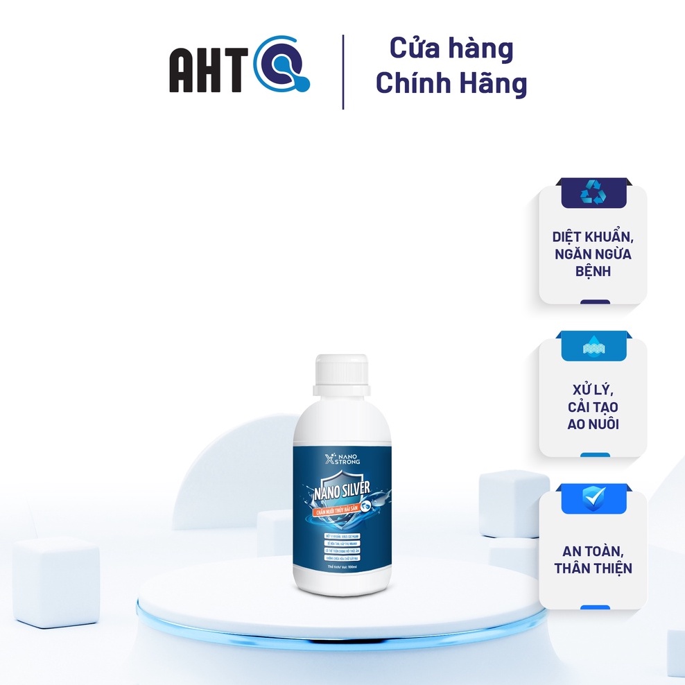 Nano bạc  Nano Xstrong - xử lý nấm cho cá cảnh, làm trong nước bể cá, ao nuôi, khử mùi hôi tanh 100ml