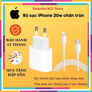 [𝗗𝘂̀𝗻𝗴 𝗧𝗵𝘂̛̉ 𝟳 𝗻𝗴𝗮̀𝘆] Bộ sạc nhanh iPhone 20W Châu Âu Chân Tròn Chính Hãng Dùng Cho IP 12 / 11 / 11 Pro Max/ X/ X