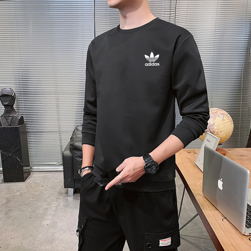 Áo thun Adidas tay dài cổ tròn thời trang mùa thu chất lượng cao cho nam