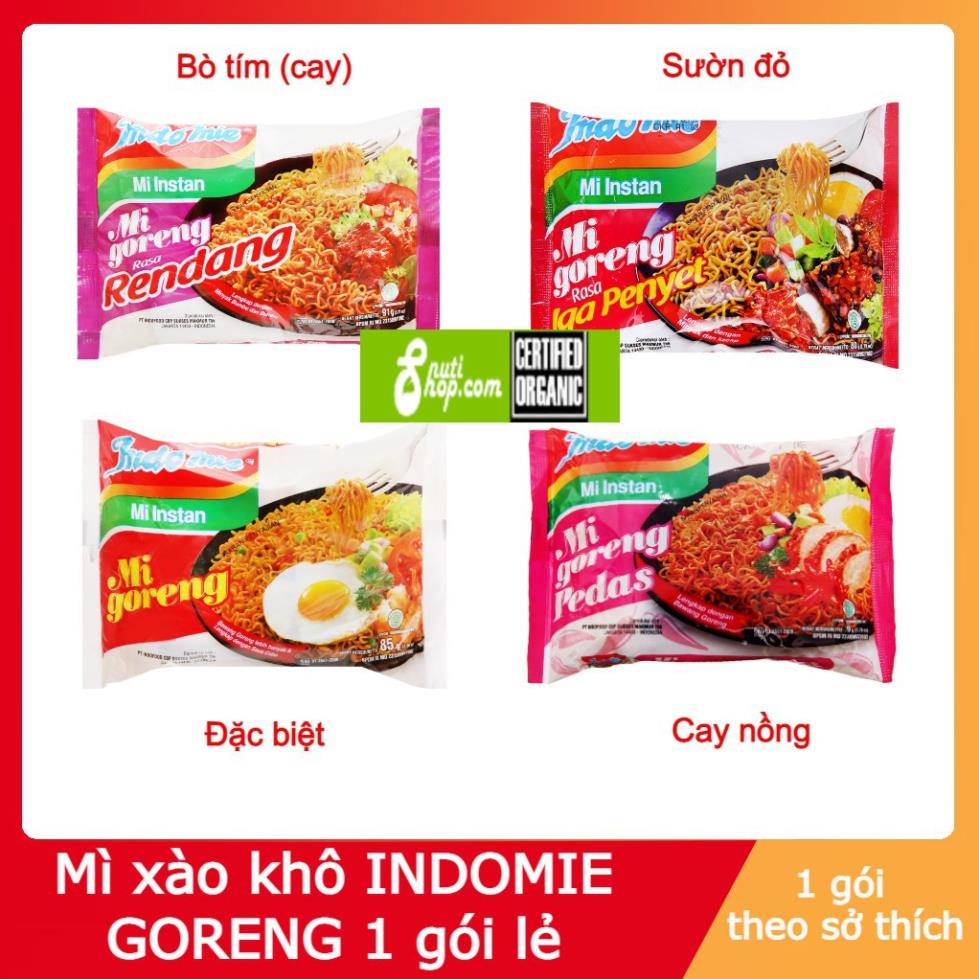 [HCM] Mì xào Indomie Goreng Idonesia gói lẻ đủ 4 vị