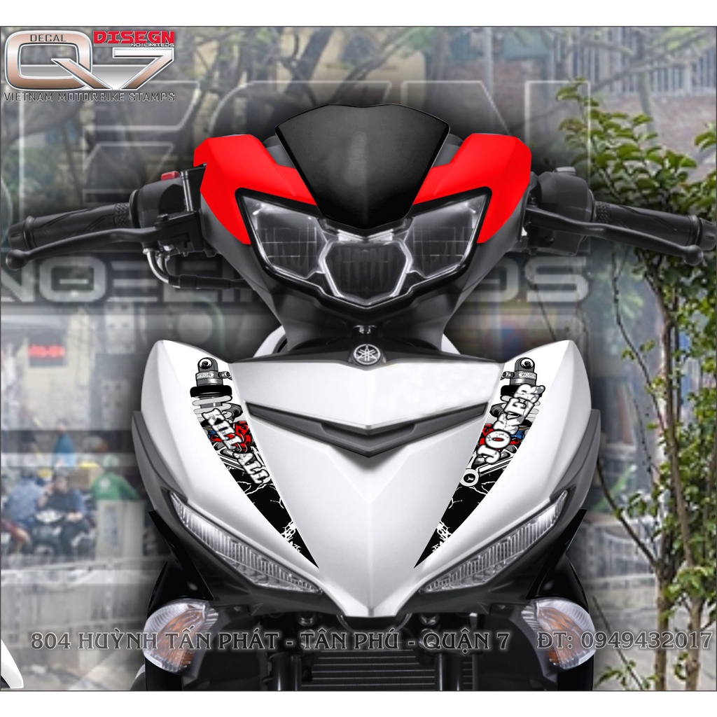 TEM RỜI EXCITER 150 TRẮNG ĐỎ ĐEN