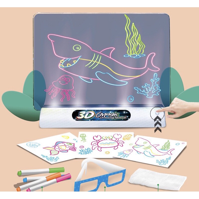 Bảng vẽ chiếu 3 chiều kèm kính