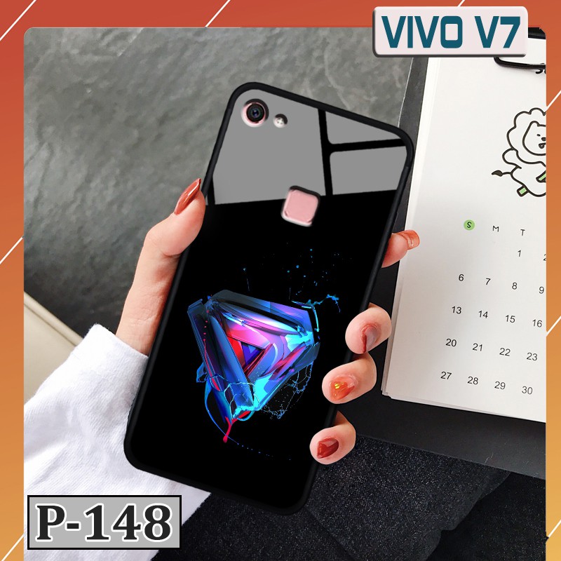 Ốp Vivo V7  - lưng kính in hình 3D