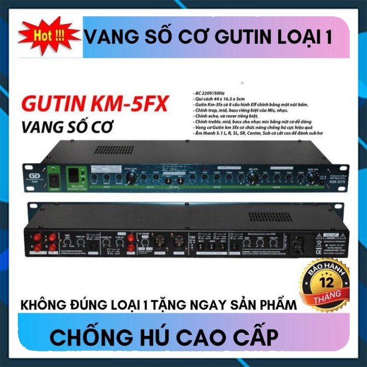 Vang số lai cơ Gutin KM 5FX chống hú  cao cấp _ Nhật Việt official .