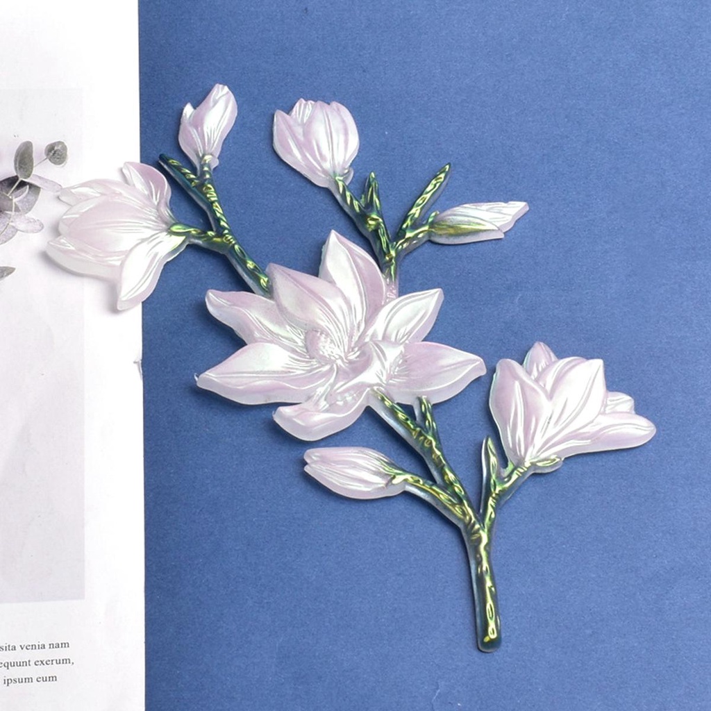 YIYU Khuôn Đất Sét Hình Nhánh Hoa Làm Trang Sức Thủ Công DIY