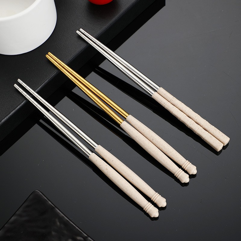Set 4 đôi đũa inox 304- CẢM ƠN MẸ- Thank Mom có hộp như hình