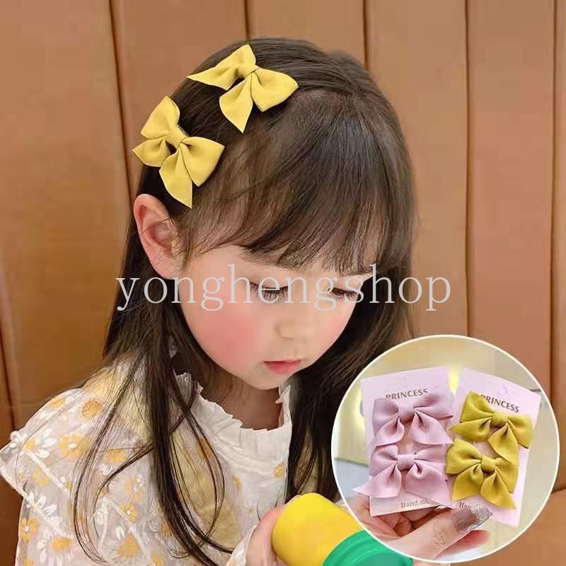 Set 2 Kẹp Tóc Hình Nơ Dễ Thương Cho Bé Gái