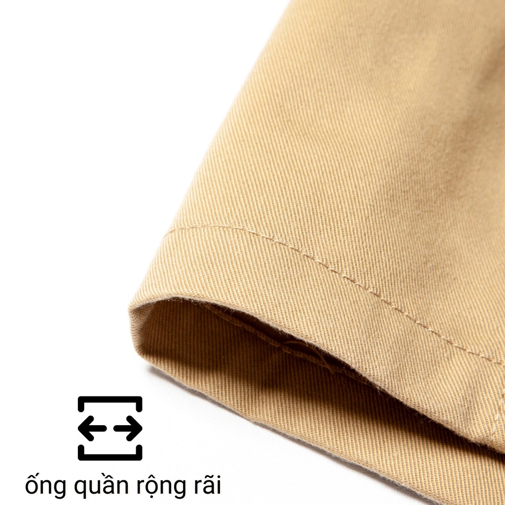 Quần kaki nam trung niên ống suông THÁI KHANG vải cotton dày mềm mặc thoải mái form rộng QKAKI21