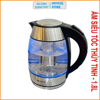 Ấm siêu tốc thủy tinh - bình đun nước siêu tốc cao cấp 1.8l - tiêu chuẩn châu âu