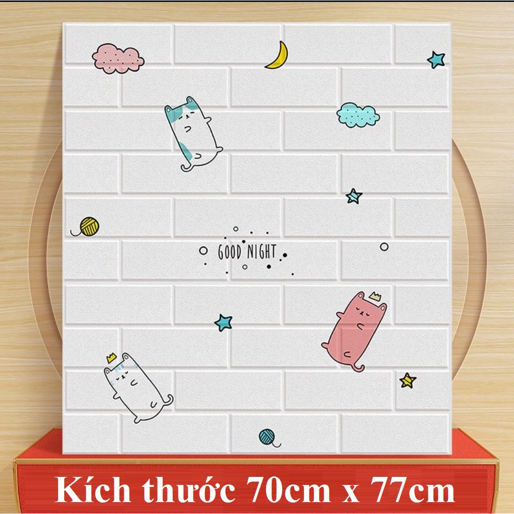 Xốp Dán Tường Hoạt Hình Heo Mập Kích Thước 70*77 dày 3.5mm | BigBuy360 - bigbuy360.vn