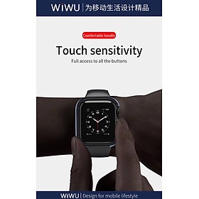 Vỏ WIWU Defense Armor Apple Watch Series 6 , SE , Series 5 , Serieốc Viền Thép Cao Cấp - Hàng Chính Hãng - 38mm - black