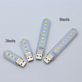 Thanh đèn LED mini gồm 3/8 bóng thiết kế cổng cắm USB thích hợp để bàn học