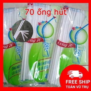 Ống hút gập nhựa trắng cao cấp