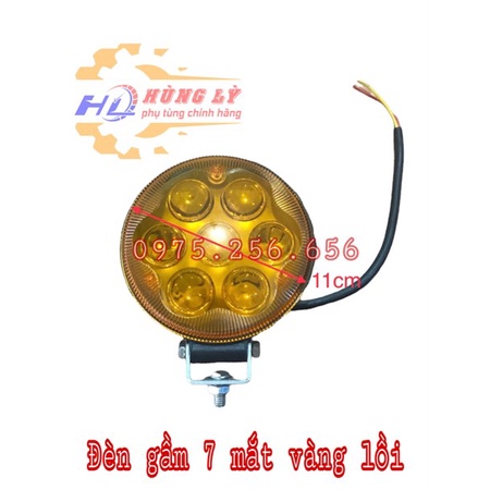 Đèn gầm 7 mắt vàng lồi phụ tùng ô tô đèn ô tô Hùng Lỳ