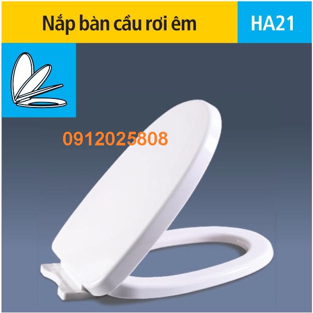 HA21 - Nắp bồn cầu rơi êm cao cấp, không tiếng ồn