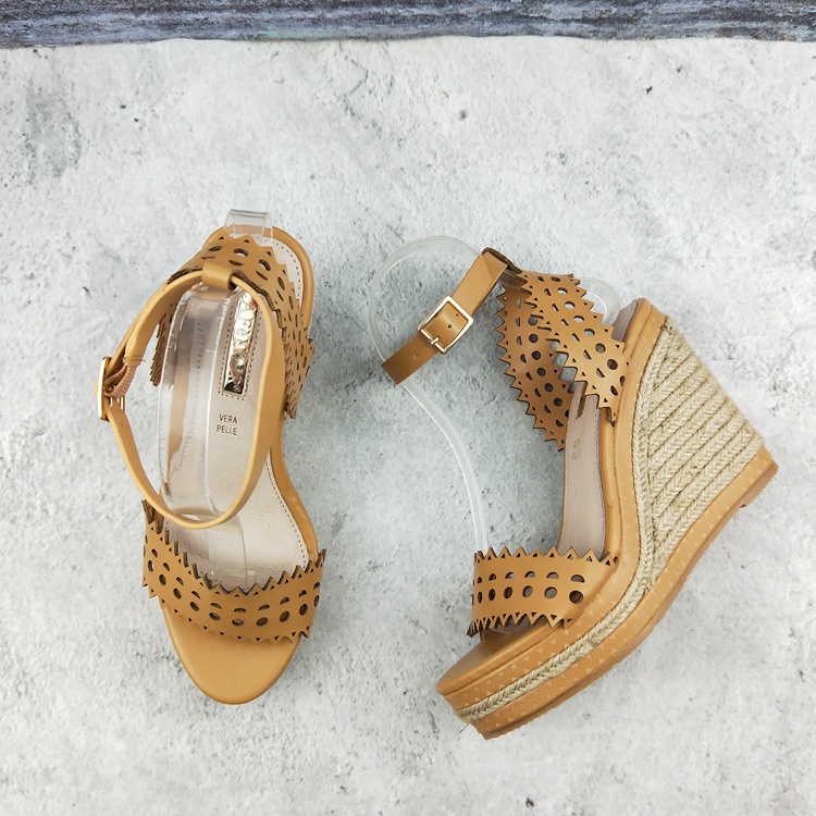 giày sandal xuồng cói phối da lasercut siêu đỉnh mẫu mới 2022