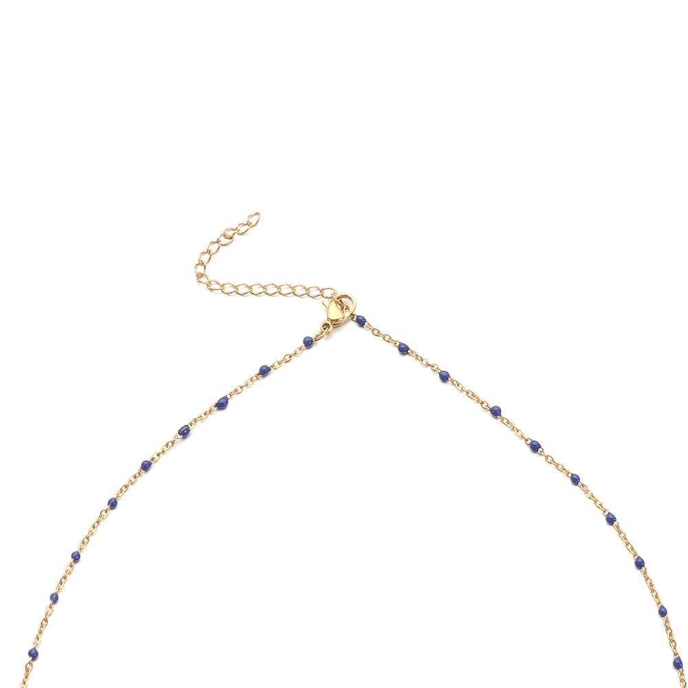 Dây Chuyền Tráng Men Cho Nữ|Vòng Cổ Choker Bằng Thép Không Gỉ Màu Sắc Thời Trang