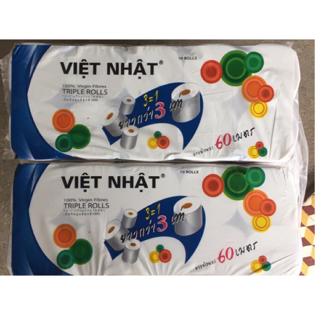 combo 2 lốc giấy vệ sinh việt nhật cá 10 cuộn siêu dai
