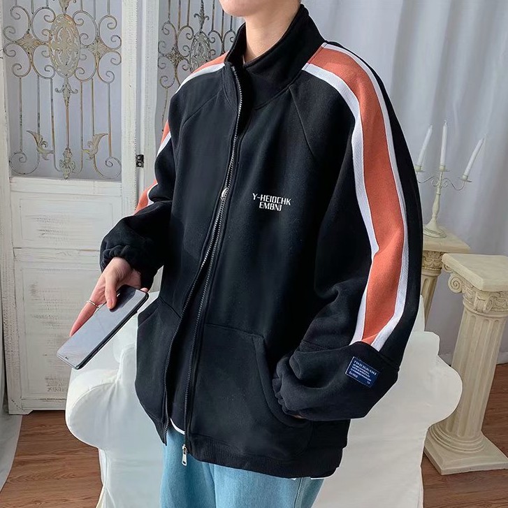 Áo khoác bóng chày dáng rộng phong cách Hip Hop Hàn Quốc mới cho nam