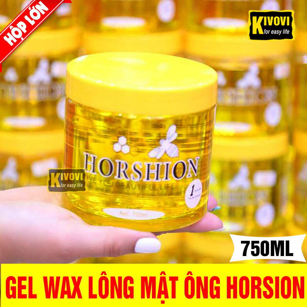 Sáp Wax Lông Lạnh Horshion Mật Ong - Gel Tẩy Lông Chân Tay Nách HỘP LỚN 750 ml - Kivovi