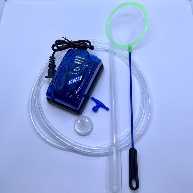 Combo bộ ấp artemia + Máy sủi 2 vòi