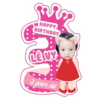 Chibi bé gái kèm số 1 cao 30cm