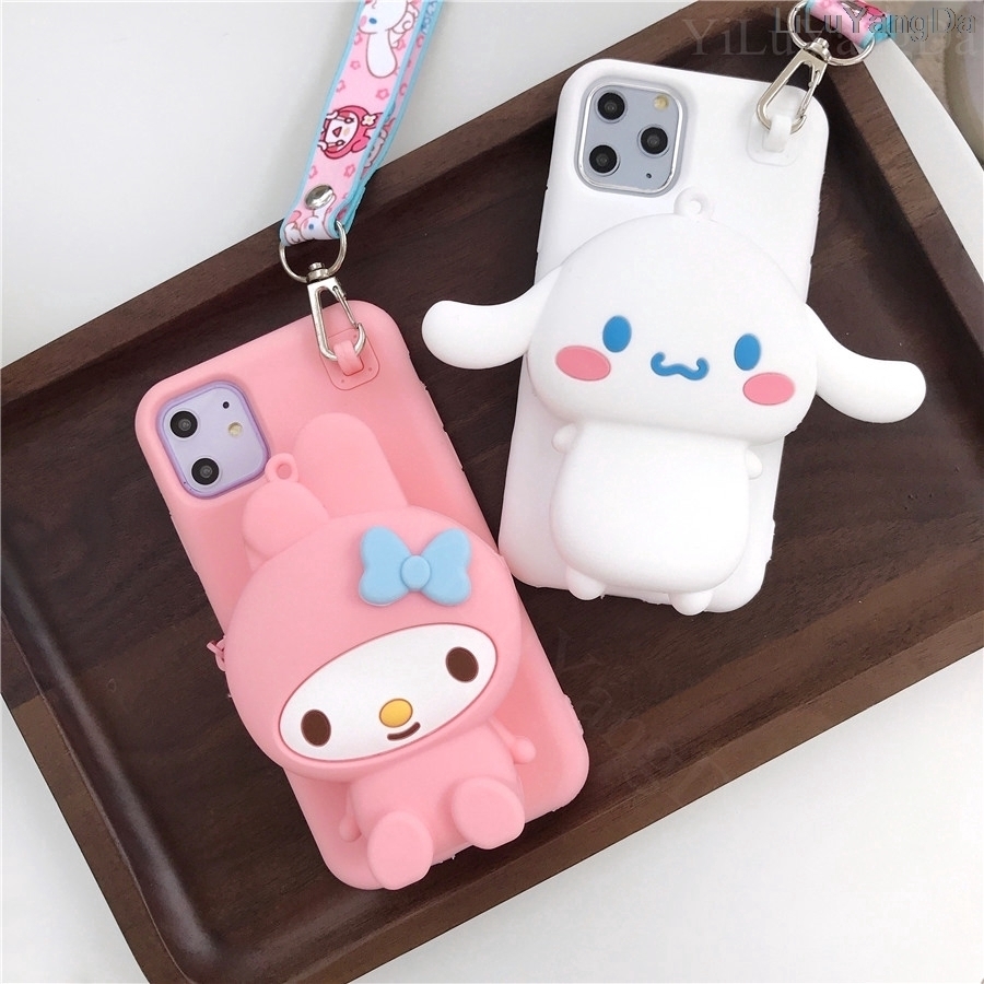 Ốp điện thoại dạng túi hình gấu nâu / Cinnamoroll Melody cho OPPO A1K F9 F9 Pro F7 F5 F5 Youth Reno 2 A83 A71 F3 Plus F3 Lite
