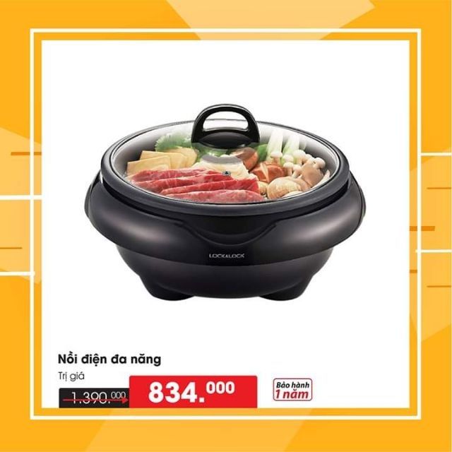Nồi lẩu điện đa năng Lock&Lock 5L EJP331BLK/EJP431SN