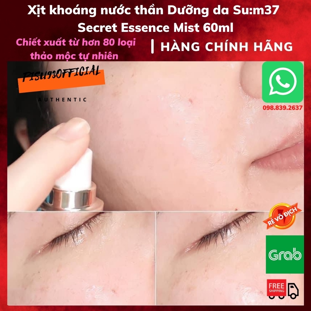 Xịt khoáng nước thần dưỡng ẩm, dành cho da dầu mụn Su:m37 Secret Essence Mist 60ml - Hàn Quốc | BigBuy360 - bigbuy360.vn