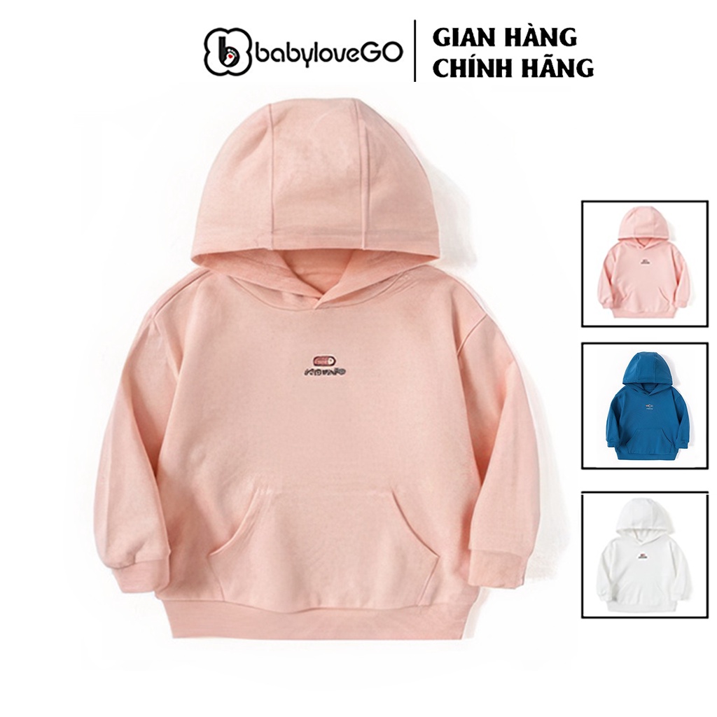 Áo hoodie bé gái babylovego chất nỉ bông cho bé gái bé trai an002 size 10 - ảnh sản phẩm 1