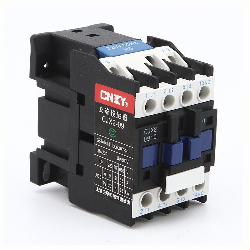 Rơ Le Khởi Động 24V 36V 110V 220V 380V CJX2-0910 LC1-D AC 9A Din 3P + 1NO