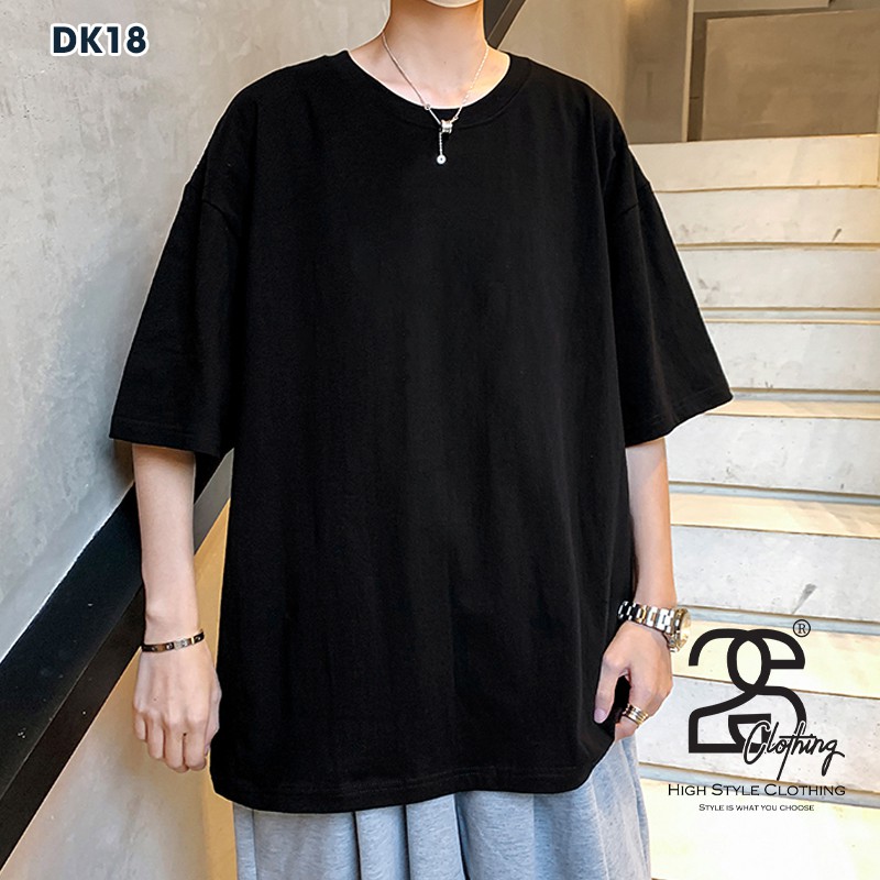 Áo Thun Trơn Đen Streetwear Chính Hãng, Áo Phông Nam Nữ Form Rộng Chuẩn Cotton In Hình Ngầu DK18 | BigBuy360 - bigbuy360.vn