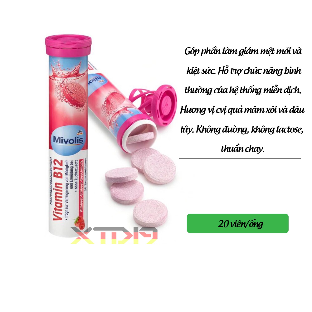 Viên Sủi Mivolis Sắt + Vitamin C - 20 Viên