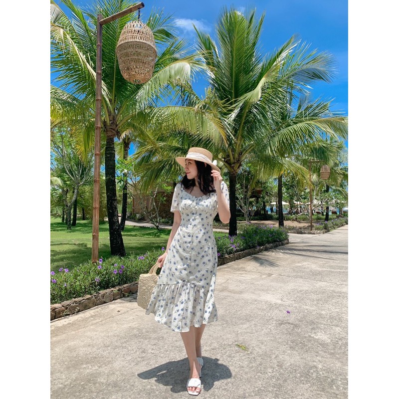 [Mã SKAMA06 giảm 8% tối đa 50K đơn 250K] Đầm TIELA dài - Chân Bèo Voan Lót Lụa Cao Cấp | BigBuy360 - bigbuy360.vn