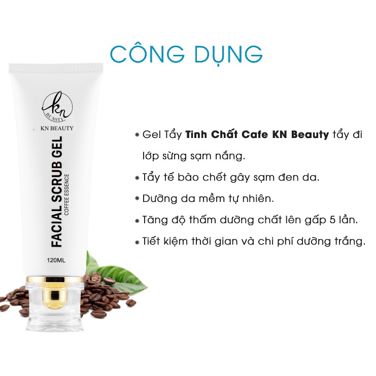 Bộ 4 bước Trắng Da Ngừa Nám KN Beauty chuyên sâu: Kem dưỡng + Serum + Sữa rửa mặt + Tẩy tế bào chết