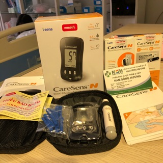 ❤️[HÀNG HÀN QUỐC] MÁY ĐO ĐƯỜNG HUYẾT máy đo tiểu đường CARESENS N CARESEN HÀN QUỐC tặng kèm 10 kim và hộp 25 que thử