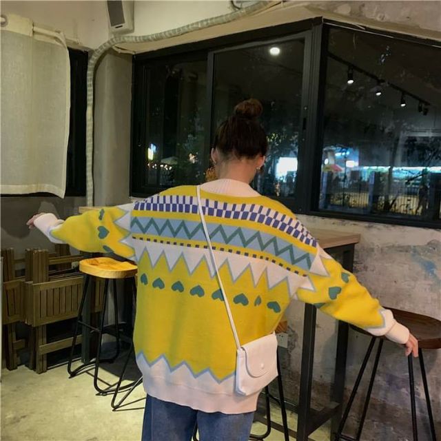 Hàng Sẵn_ Áo khoác len nữ thu đông sắc màu ulzzang