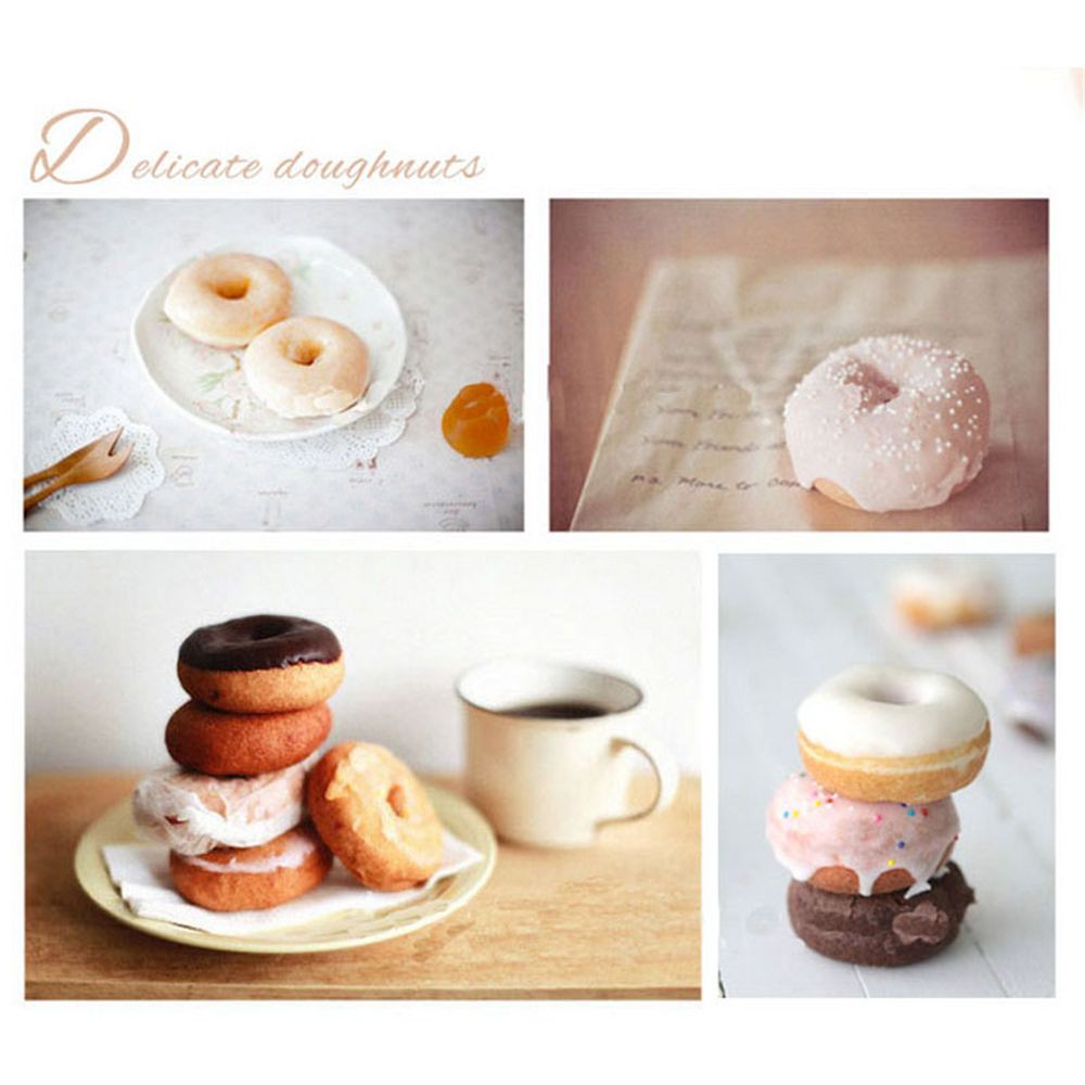 Khuôn Silicone Làm Bánh Donut 18 Ngăn Hình Tròn Màu Sắc Ngẫu Nhiên