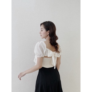 Áo tơ buộc nơ - Solie Top