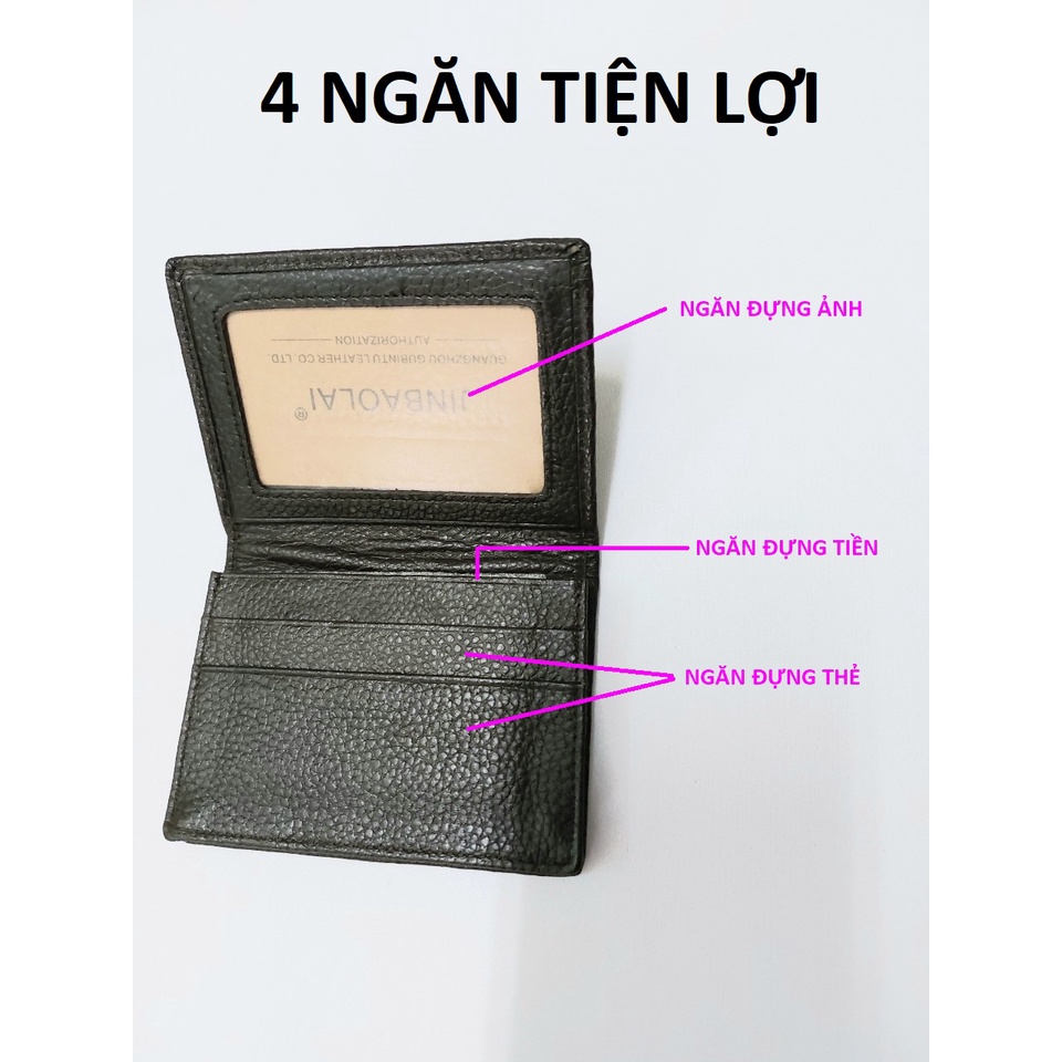 Ví Da đựng thẻ Danh thiếp Namecard hiệu Jinbaolai Hàng nhập nội địa siêu đẹp kèm hình thật