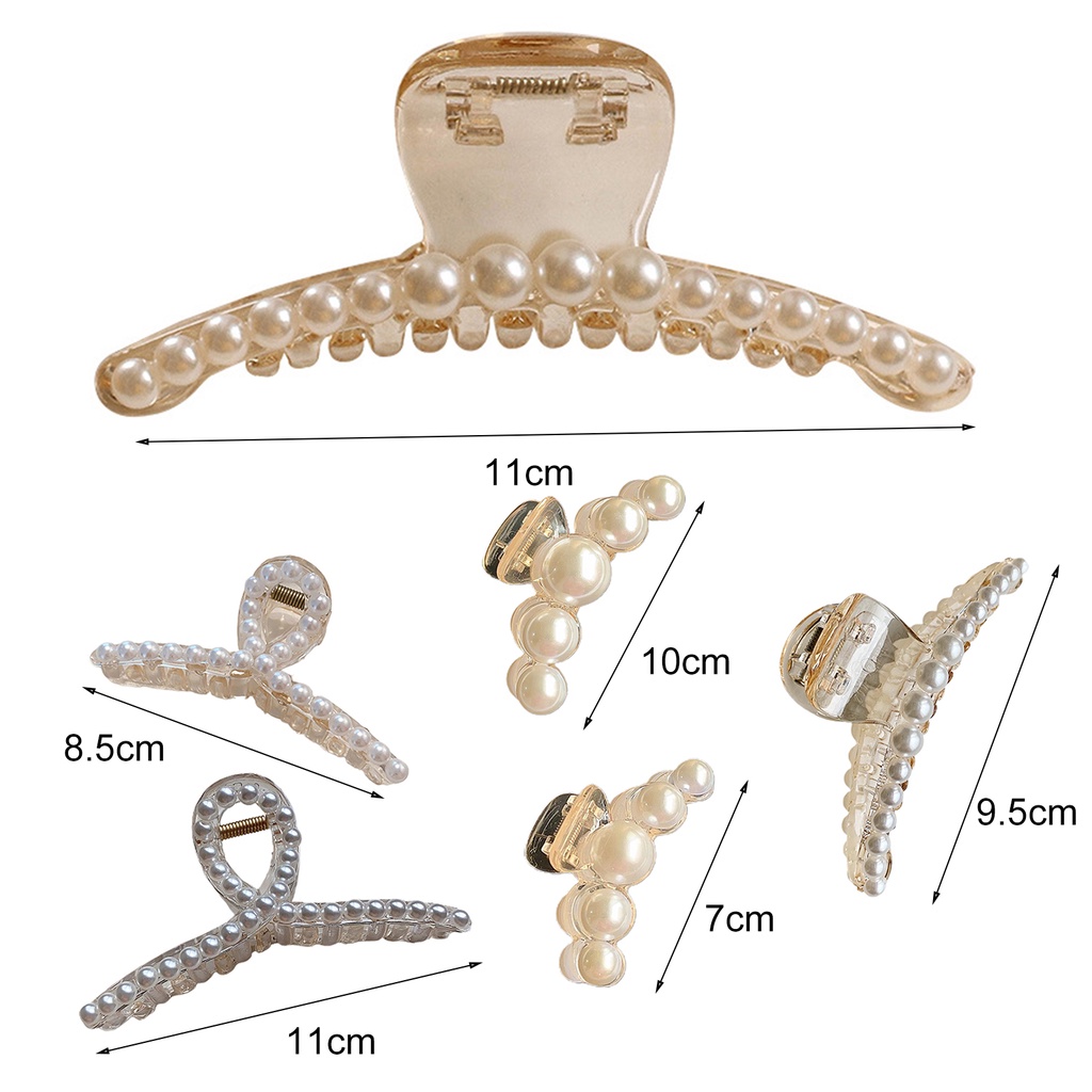 Kẹp Tóc Hợp Kim Trang Trí Ngọc Trai Giả Xinh Xắn Cho Nữ