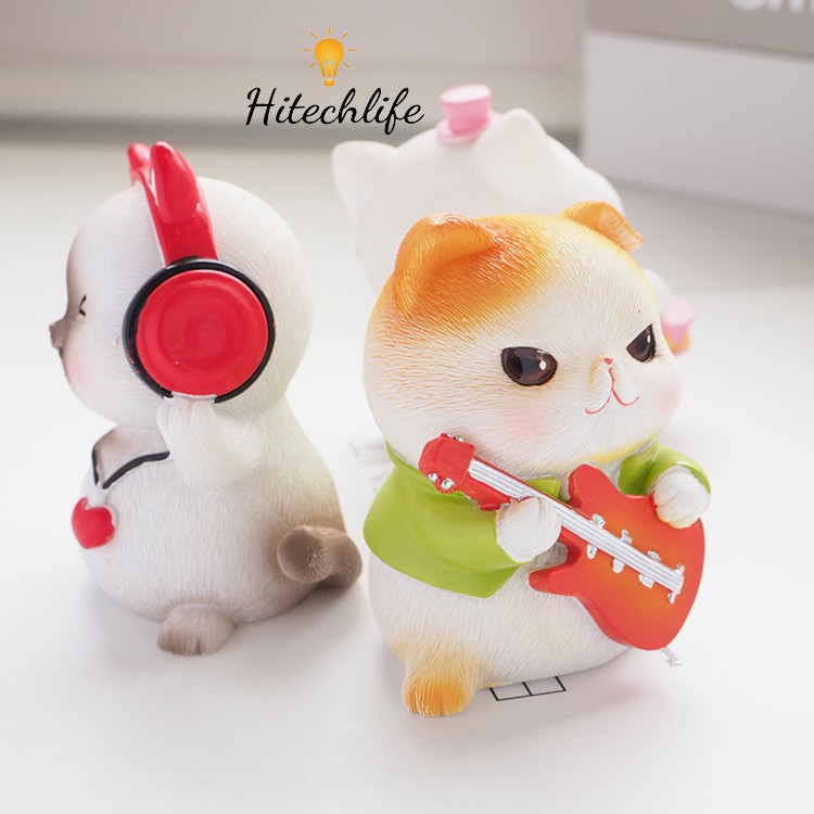 Phụ Kiện Trang Trí Xe Hơi Ban Nhạc Mèo Trang Trí Taplo Ô Tô, Bàn Làm Việc Siêu Ngộ Nghĩnh - Phụ Kiện Oto Hitechlife | BigBuy360 - bigbuy360.vn