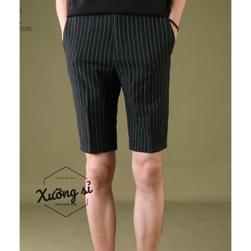 Quần Short Tây SỌC Co Dãn Hàn Quốc FROM ÔM Chuẩn Men 2020 SIZE 27 ĐẾN 32