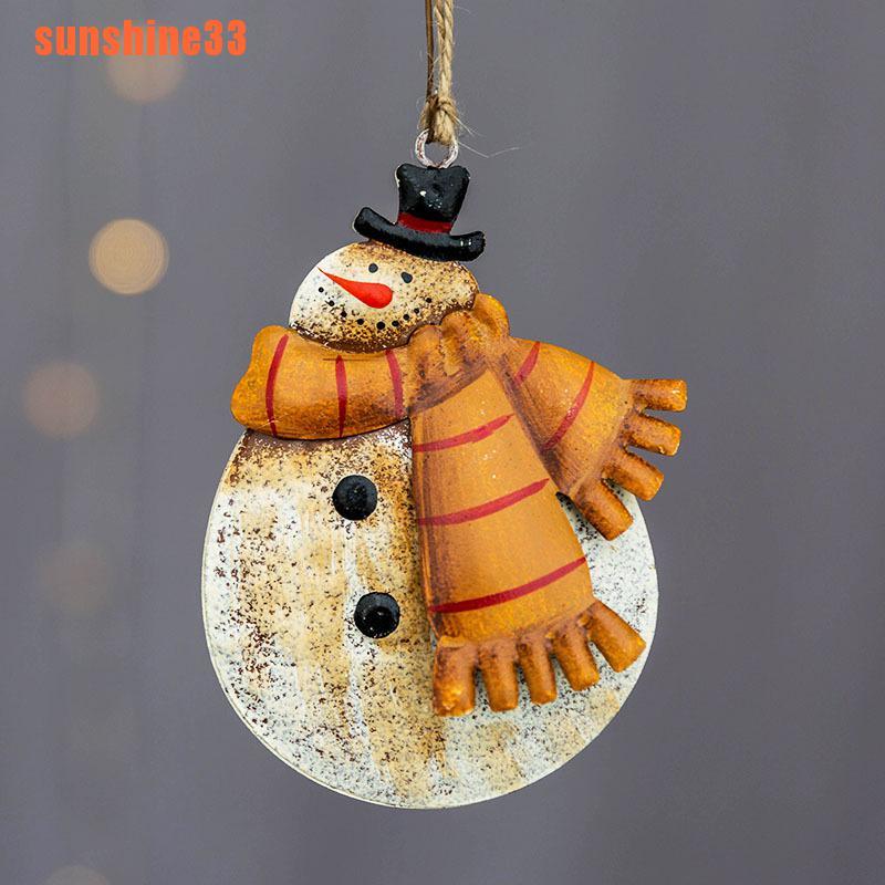 Phụ Kiện Treo Trang Trí Giáng Sinh Hình Người Tuyết / Ông Già Noel Bằng Sắt