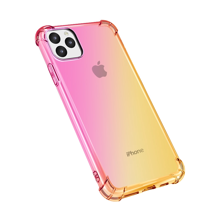 Iphone 11 Pro Max  7 8 Plus 12 Mini Gradient Double Color Rainbow  Corner Protecting Mobile Phone Cover Case Shell