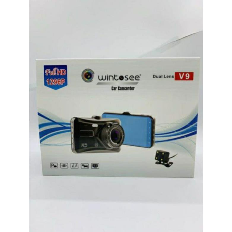 Camera hành trình Wintosee V9 siêu nét 1296P  tích hợp camera lùi