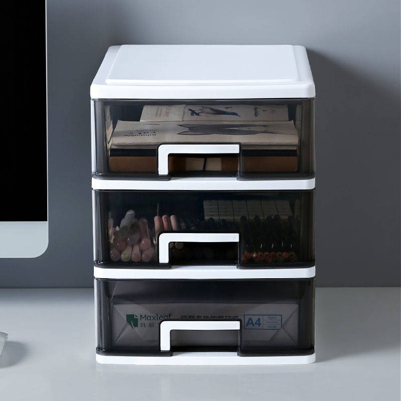 Trong suốt hộp lưu trữ để bàn nhỏ ngăn kéo bàn trên tủ nhựa văn phòng phẩm hộp mini hộp lưu trữ