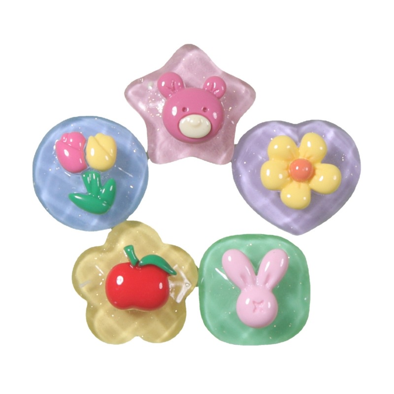 Phụ Kiện Trang Trí Điện Thoại / Sổ Tay Hình Gấu / Ngôi Sao / Trái Tim Hoạt