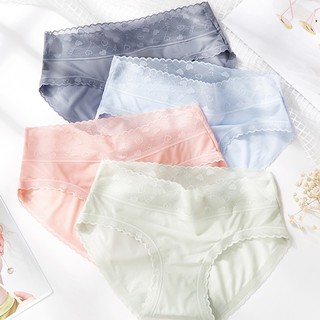 Quần Lót Lụa Siêu Mỏng Phối Ren Giấu Đường May Quyến Rũ Cho Nữ QR/122