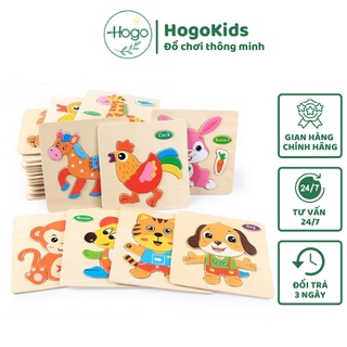 Đồ chơi ghép hình cho bé, xếp hình cho bé thông minh 3D học tiếng Anh bằng gỗ nhiều chủ đề mẫu ngẫu nhiên